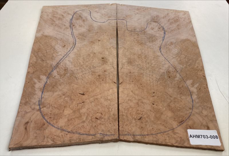 Top Maserahorn - Maple Burl Westcoast, 2-tlg. 7mm Einzelstück #008